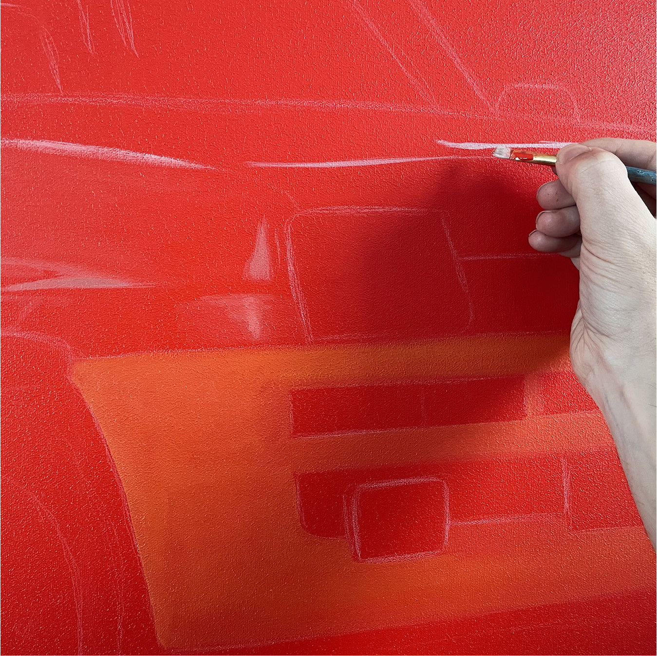 Texture lors de la création de l'oeuvre par Matthieu Deloffre, alias La Voiture de Papa