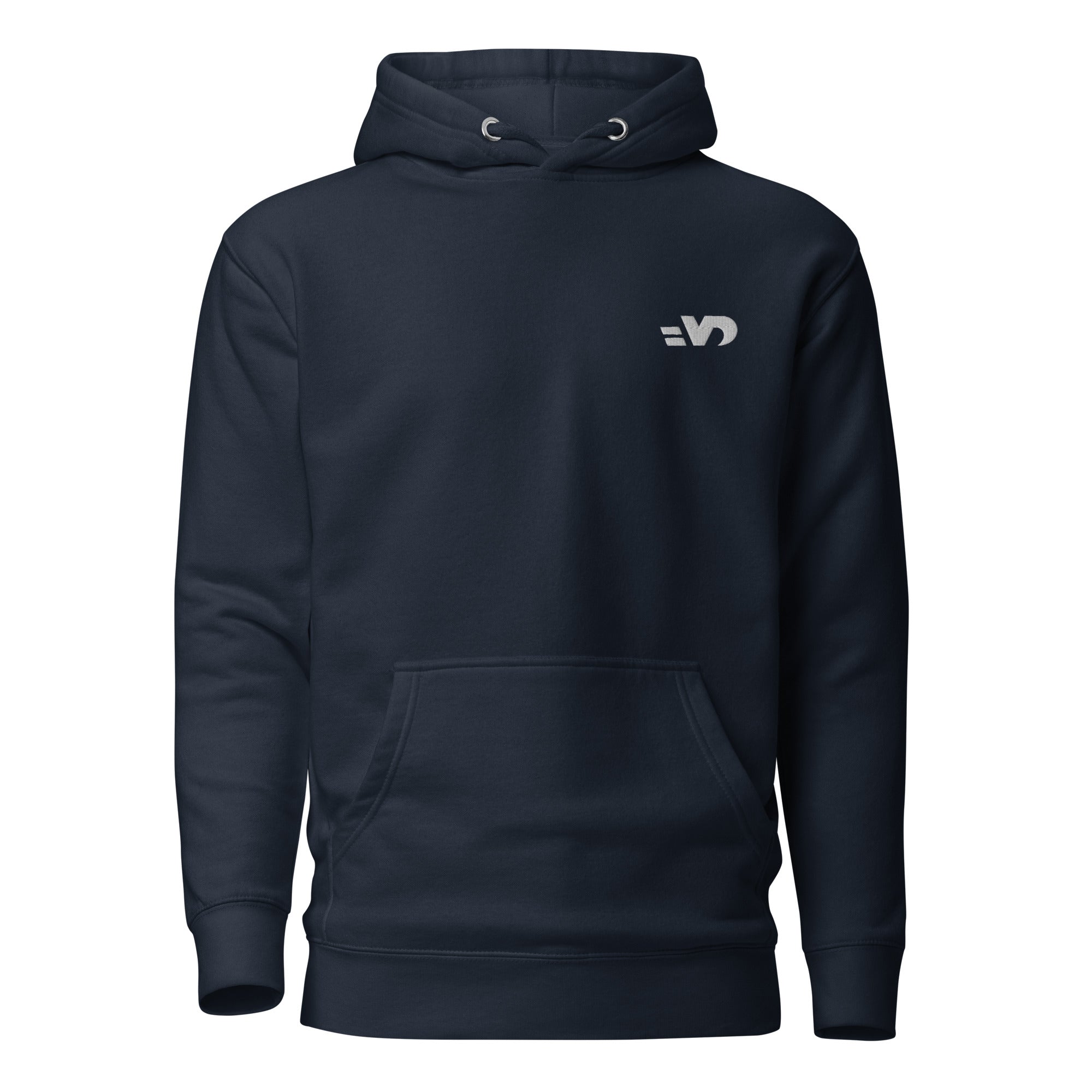 Sweat à capuche avec le logo simple VINTAGE DRIVERS brodé, couleur bleu marine
