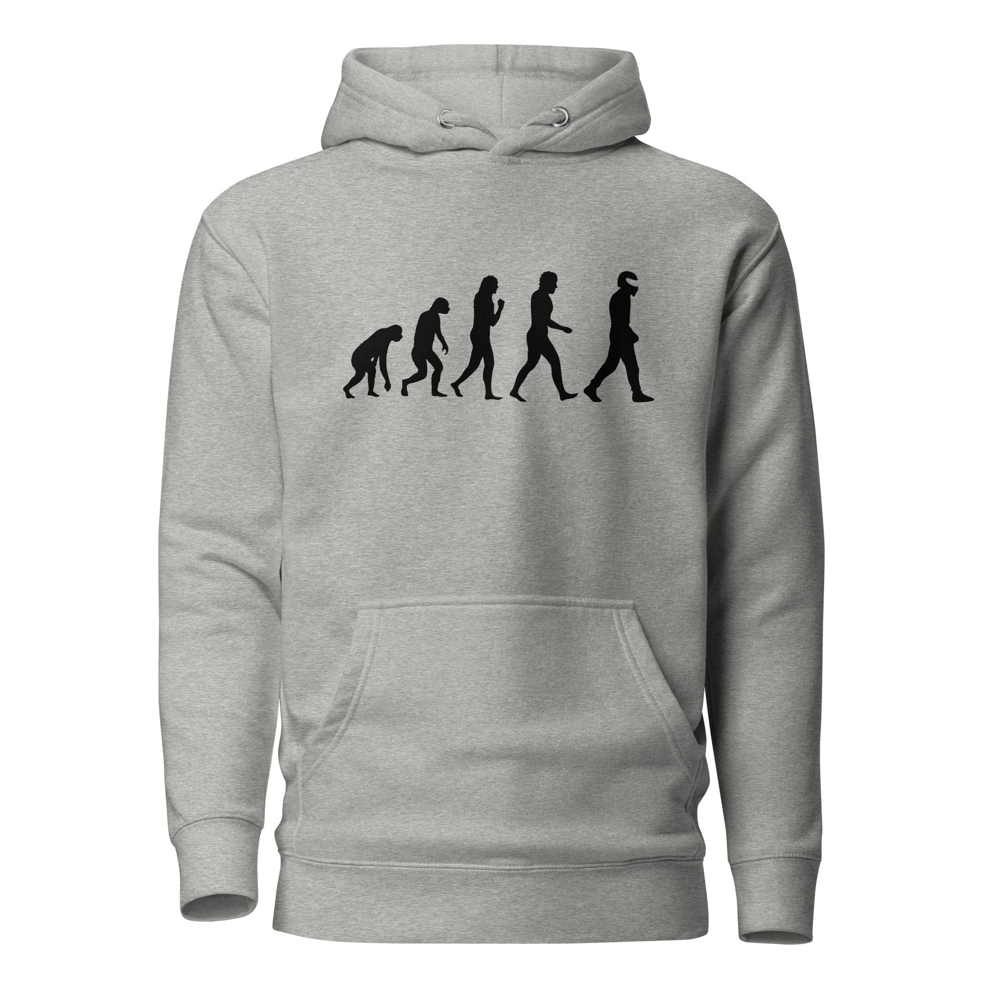 Sweat à capuche gris avec le motif de l'évolution du STIG
