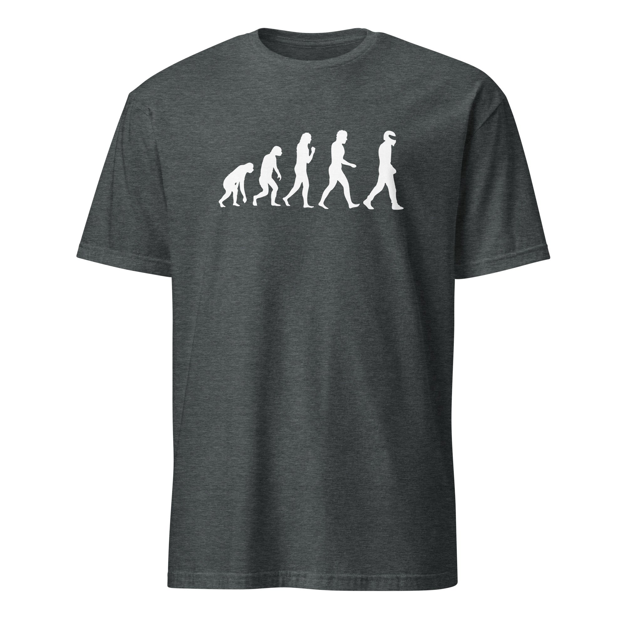 T-shirt dark heather avec le design du STIG Évolution, personnage célèbre de Top Gear