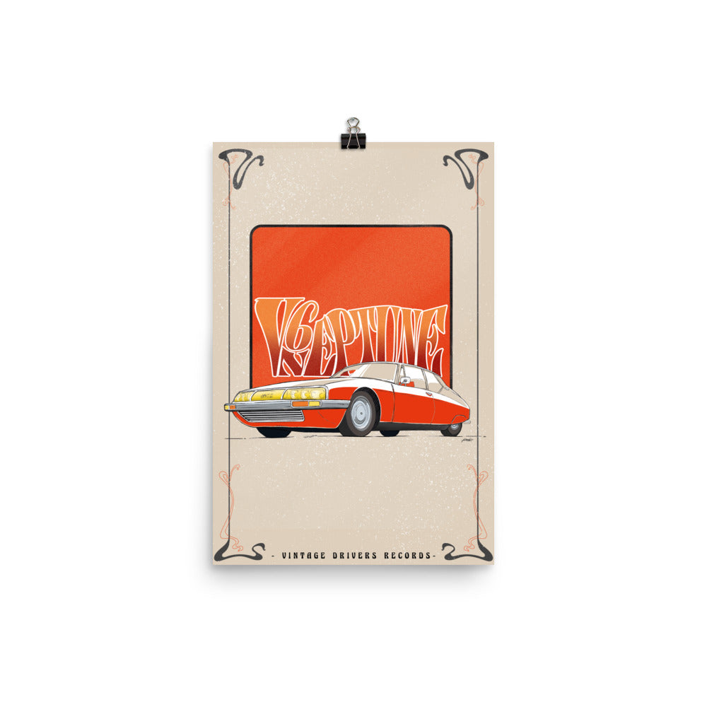 Affiche Citroën DS V6 Neptune, by Vintage Drivers & Fatman6