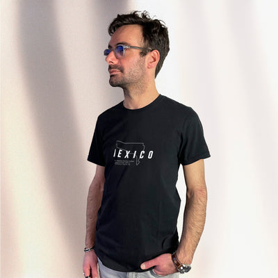 T-shirt noir avec le tracé du circuit de Mexico et des informations relatives aux exploits réalisés sur ce circuit