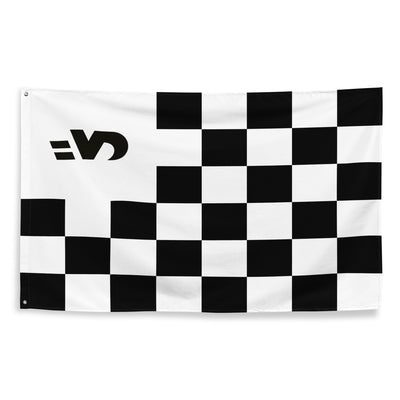 Drapeau de course mural à damier Vintage Drivers