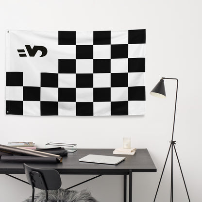 Drapeau de course mural à damier Vintage Drivers