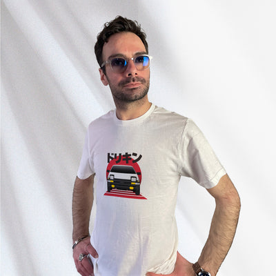 T-shirt blanc avec motif Toyota Sprinter Trueno AE86