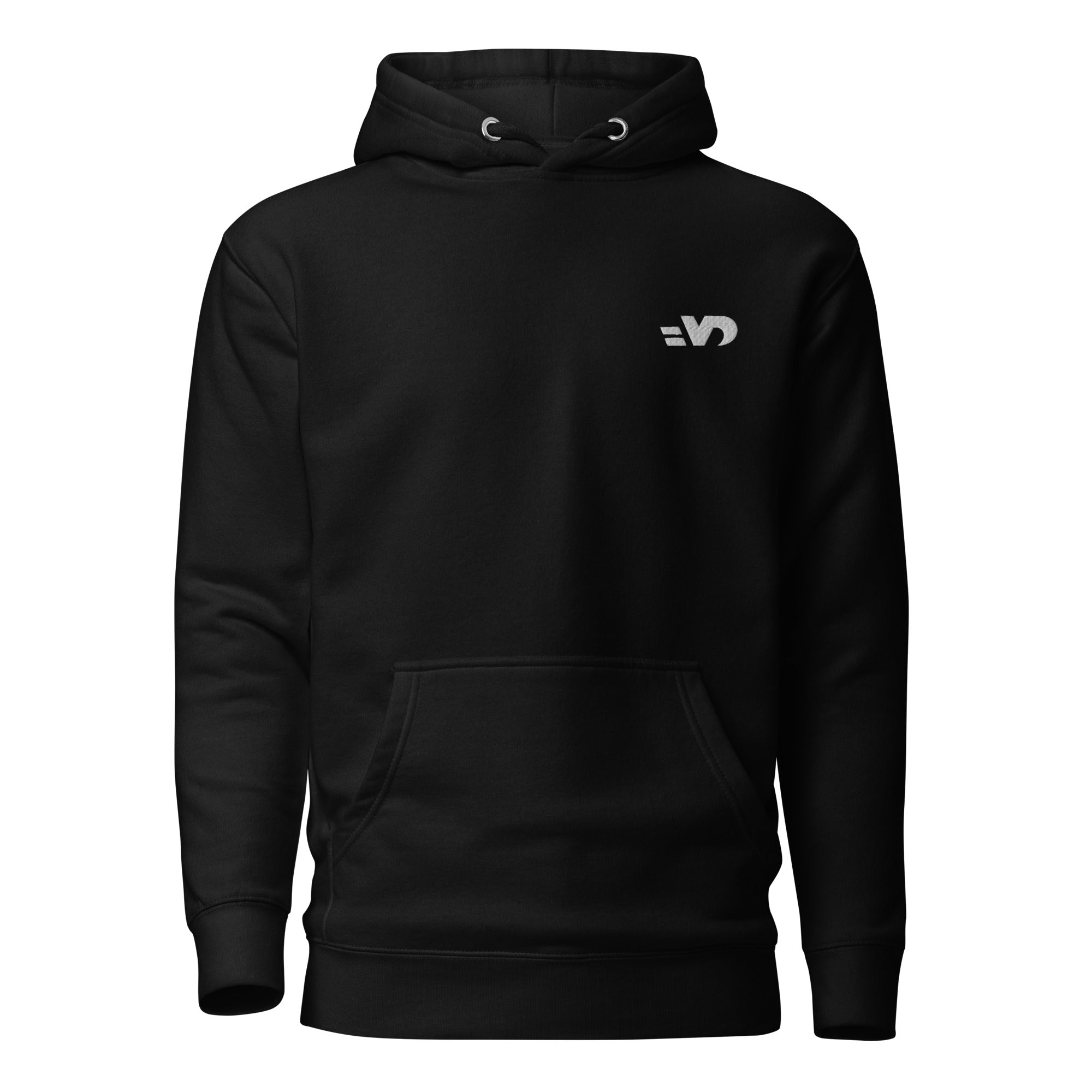 Sweat à capuche avec le logo simple VINTAGE DRIVERS brodé, couleur noir