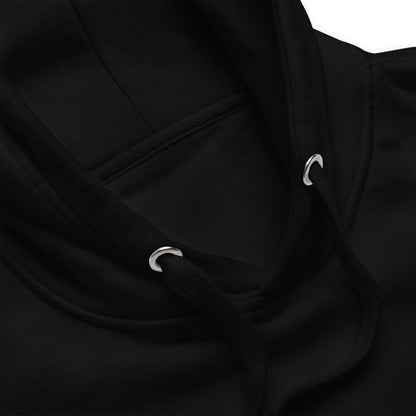 Sweat à capuche avec le logo simple VINTAGE DRIVERS brodé, couleur noir, zoom sur la capuche