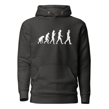 Sweat à capuche charcoal avec le motif de l'évolution du STIG