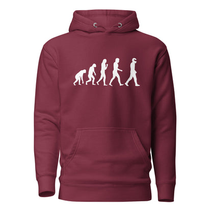 Sweat à capuche rouge foncé avec le motif de l'évolution du STIG