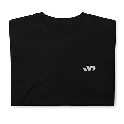 T-shirt noir plié avec le logo brodé poitrine Vintage Drivers "VD"