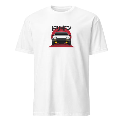 T-shirt blanc avec une illustration de la Toyota Sprinter Trueno AE86