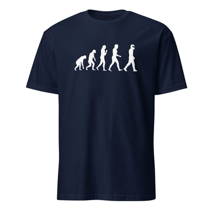 T-shirt bleu marine avec le design du STIG Évolution, personnage célèbre de Top Gear