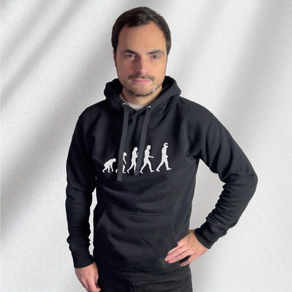 Sweat à capuche avec le design du STIG Évolution, personnage célèbre de Top Gear, porté par Corentin Gouloumy